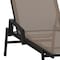 Flash Furniture Black/Brown Adjustable Chaise Lounge with Arms JJ-LC323-BLK-BR-GG - alternate 10
